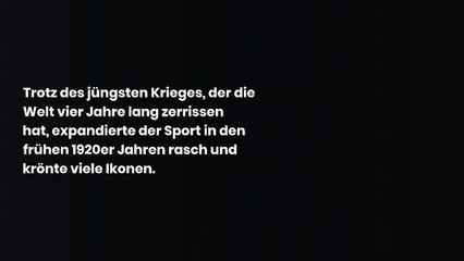 Wer waren die Sportstars vor 100 Jahren?