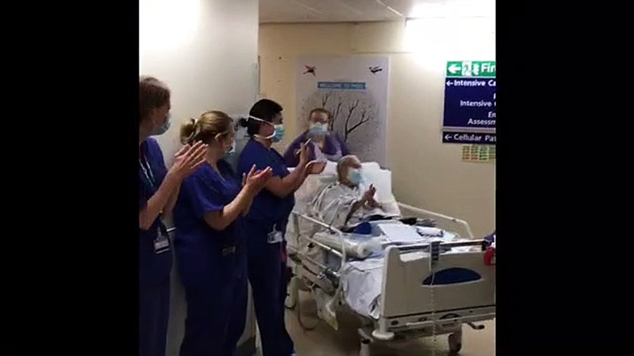 77-year-old Banbury area woman receives 'clap out' of support from staff at John Radcliffe Hospital in Oxford