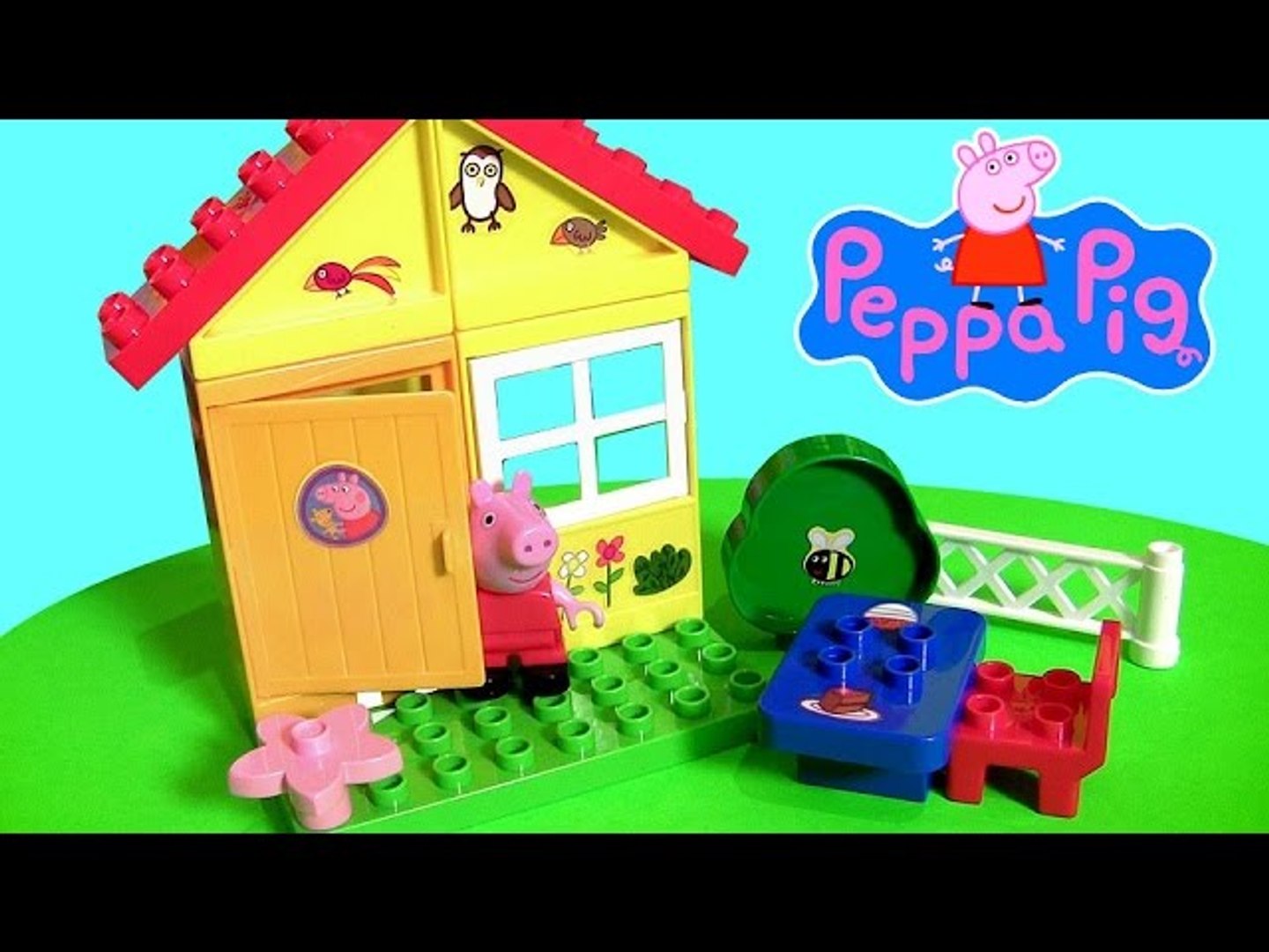 Peppa Pig Garden House Blocks Set Lego Duplo Compatible with Picnic Table  by Disney Collector - video Dailymotion