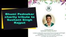 Bhumi Pednekar charity tribute to Sushant Singh Rajput