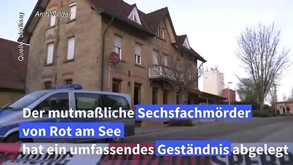 Mutmaßlicher Sechsfachmörder von Rot am See legt Geständnis ab