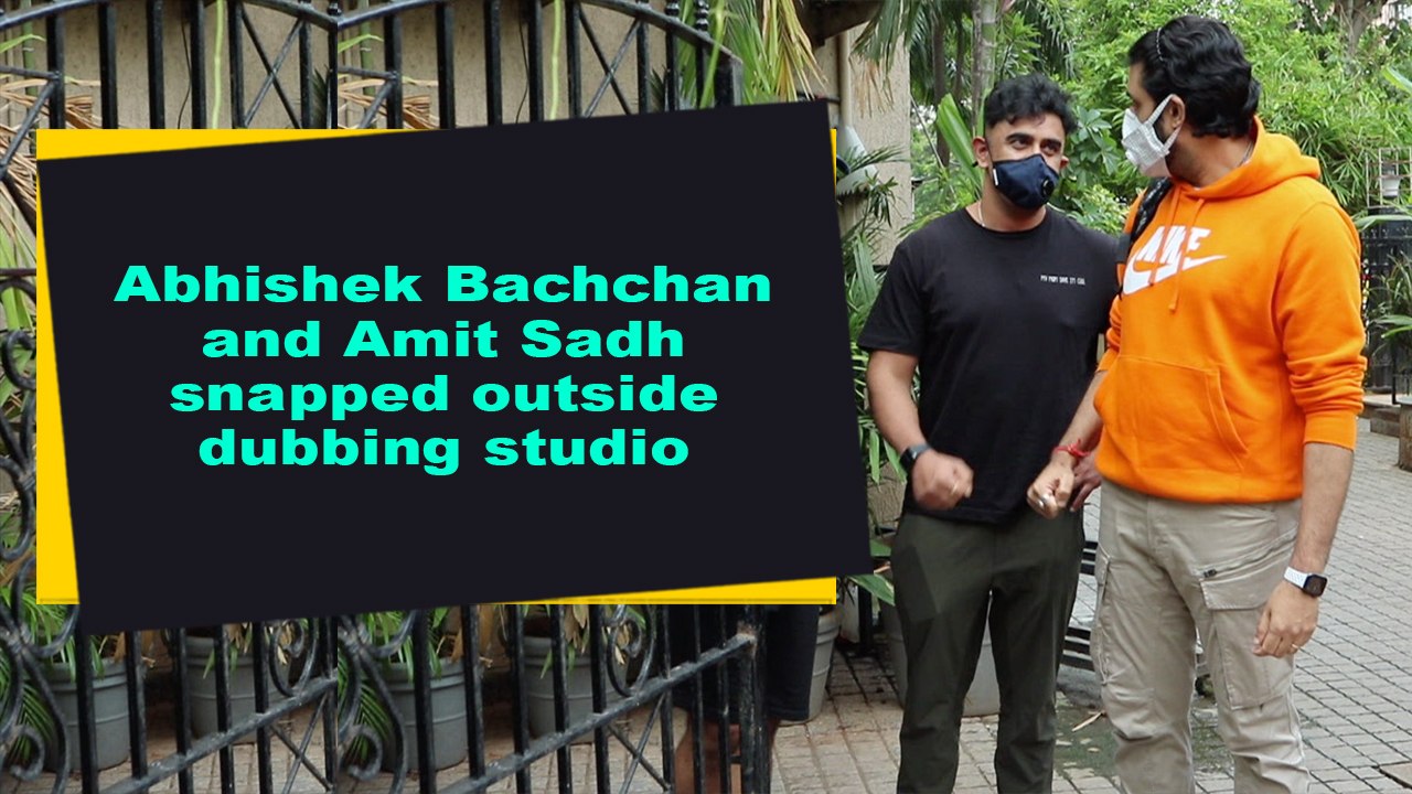 Abhishek Bachchan and Amit Sadh snapped outside dubbing studio