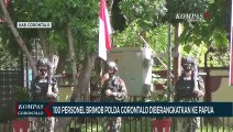 100 Personel Brimob Polda Gorontalo Diberangkatkan Ke Papua