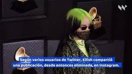 Billie Eilish deja de seguir a todos en Instagram
