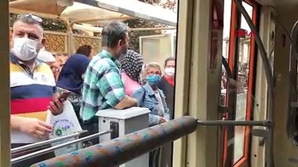 Eskişehir'de bir vatman, 'sosyal mesafe kuralına uyulmamasına' kızıp hareket etmedi