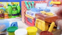 Play Doh Can Heads Marvel Smashdown Iron Man And Hulk Bake Yummy Play-Doh Treats