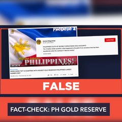 FALSE: Philippines is country with highest gold reserves