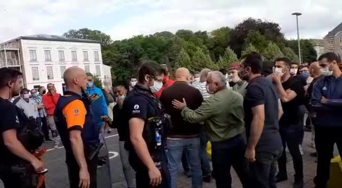 Manifestation pro-Aydin avant le conseil communal de Verviers