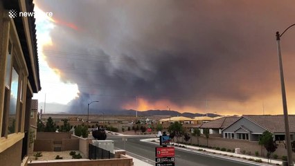 Las Vegas residents advised to evacuate as Mahogany Fire rages