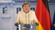A Berlin, Emmanuel Macron fait avec Angela Merkel la promotion de leur plan d'aide post-Covid