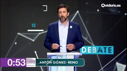 Minuto inicial de Antón Gómez-Reino (Galicia En Común)