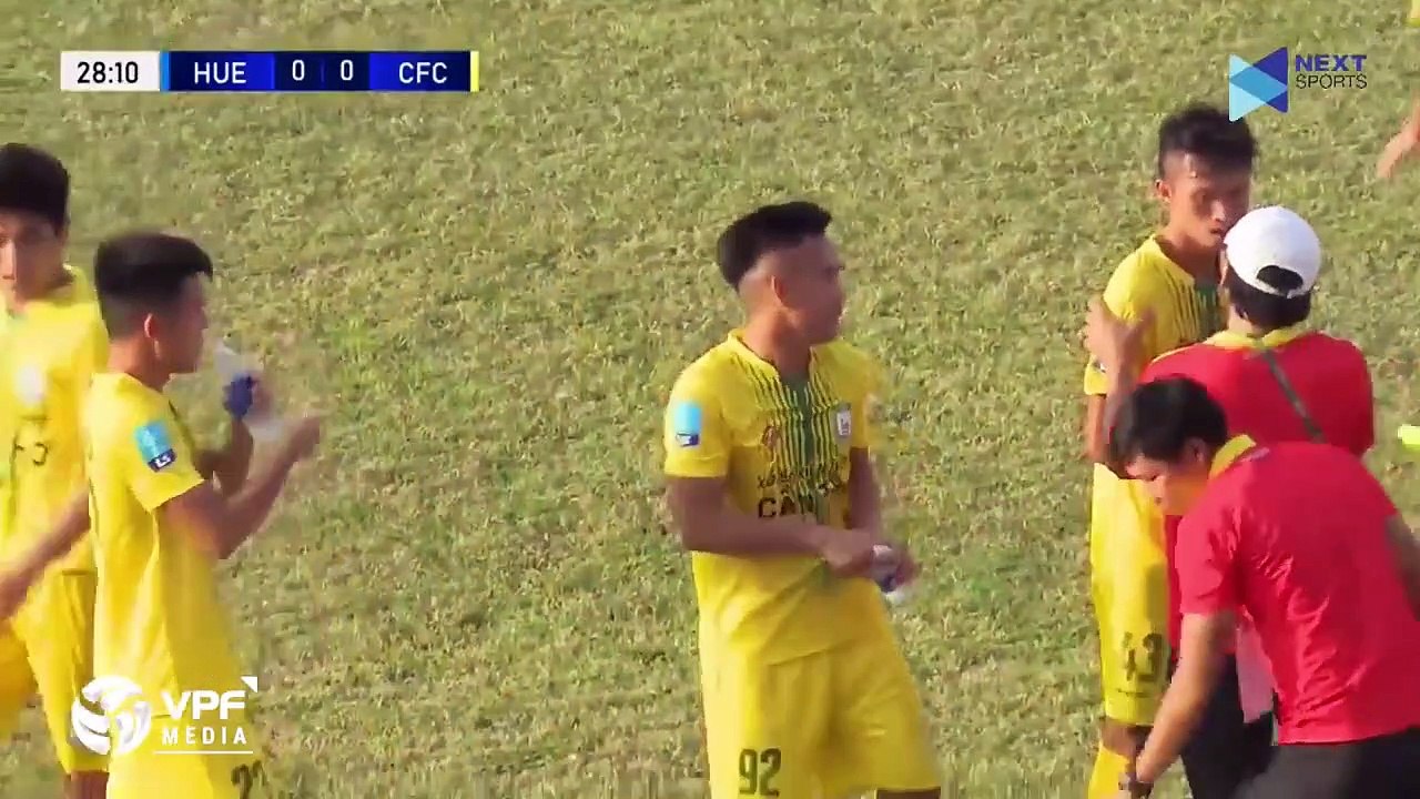 Highlights | Bóng đá Huế - XSKT Cần Thơ | Thẻ đỏ bất ngờ, không thể phá "dớp" sân khách | VPF Media