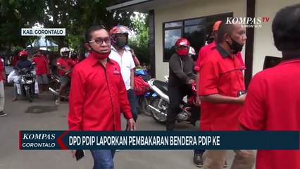 DPD PDIP Laporkan Pembakaran Bendera Ke Polda Gorontalo