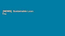 [NEWS]  Sustainable Lean: The Story of a Cultural Transformation by Robert B.