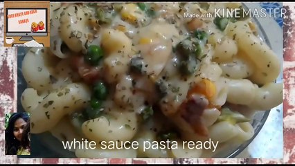 Download Video: white sauce pasta at home without butter , cheese and kids will be like it easy recipe