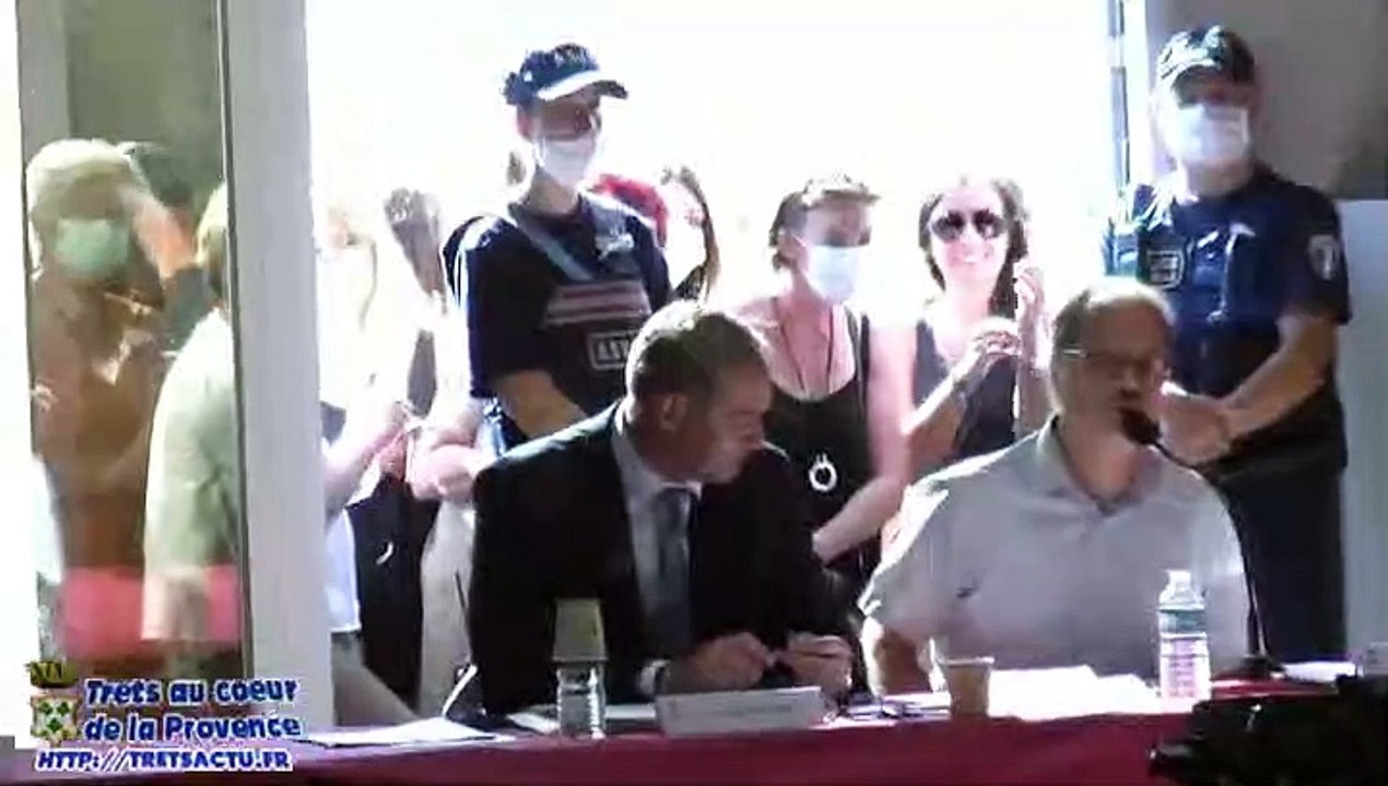 1er conseil municipal du nouveau maire de TRETS - PASCAL CHAUVIN ELU 3JUILL2020