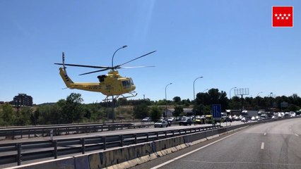 Un motorista grave tras perder el control de su vehículo