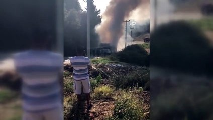 Park halindeki servis otobüsü yandı - ANTALYA