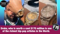 F78NEWS: Drake shows off his expensive wristwatches including a '$200,000' Rolex Day-Date made with diamonds.