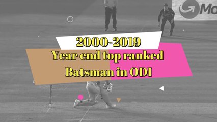 Year end top ranked Batsman in ODI | ICC top ODI batsman  | Top rank Batsman