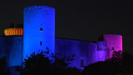 El arcoíris ilumina el Castillo de Bellver en Mallorca