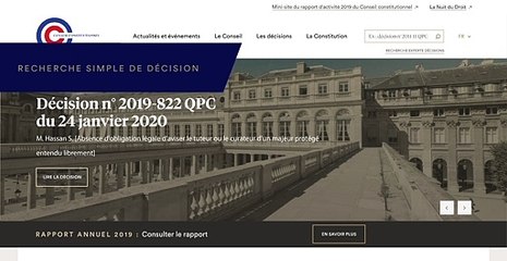 Chercher et trouver une décision sur le site du Conseil