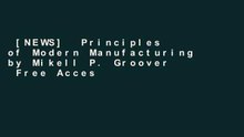 [NEWS]  Principles of Modern Manufacturing by Mikell P. Groover  Free Acces