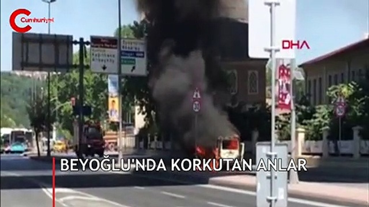 Beyoğlu'nda korkutan anlar! Yollar trafiğe kapatıldı