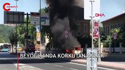 Beyoğlu'nda korkutan anlar! Yollar trafiğe kapatıldı