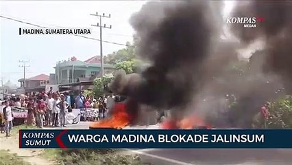 Warga Mandailing Natal Blokade Jalinsum