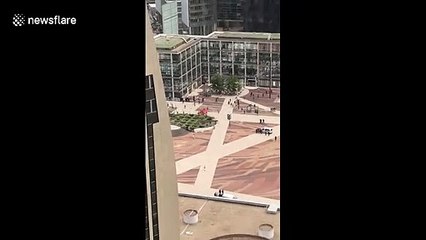 Armed police seen outside shopping centre in Paris' La Defense after armed man reportedly spotted