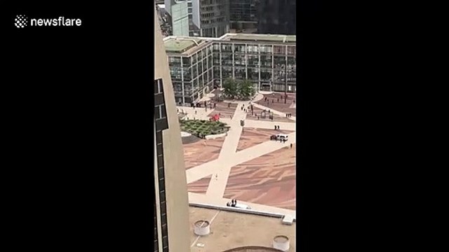Armed police seen outside shopping centre in Paris' La Defense after armed man reportedly spotted