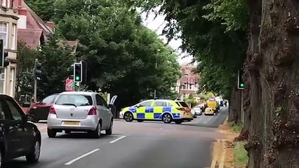The scene of the emergency incident at The Racecourse