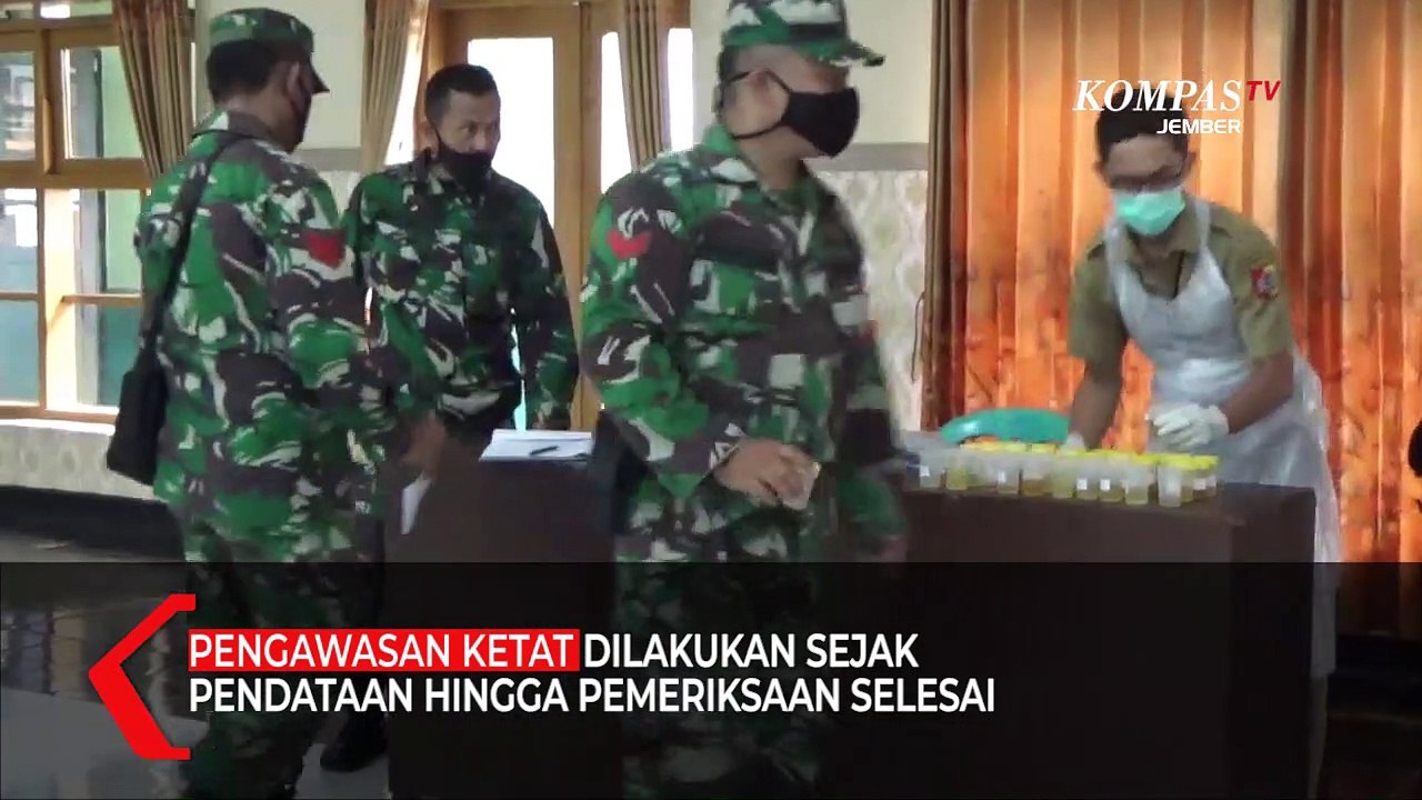 Puluhan Anggota TNI Kodim 0824 Jember Tes Urine, Ada Apa?