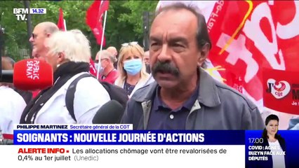 Manifestation de soignants: "On a l'impression que maintenant on recommence comme avant", s'indigne Philippe Martinez (CGT)