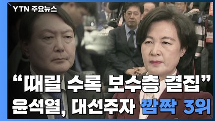 윤석열, 단박에 대권 주자 3위 등극..."때릴수록 보수층 결집" / YTN