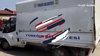 Belediyenin yardım kolisi taşıyan kamyonetini çaldı!