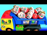 Kinder Surprise Eggs Masha and the Bear Pororo Truck Kids Toys 킨더조이 와 뽀로로 트럭과 