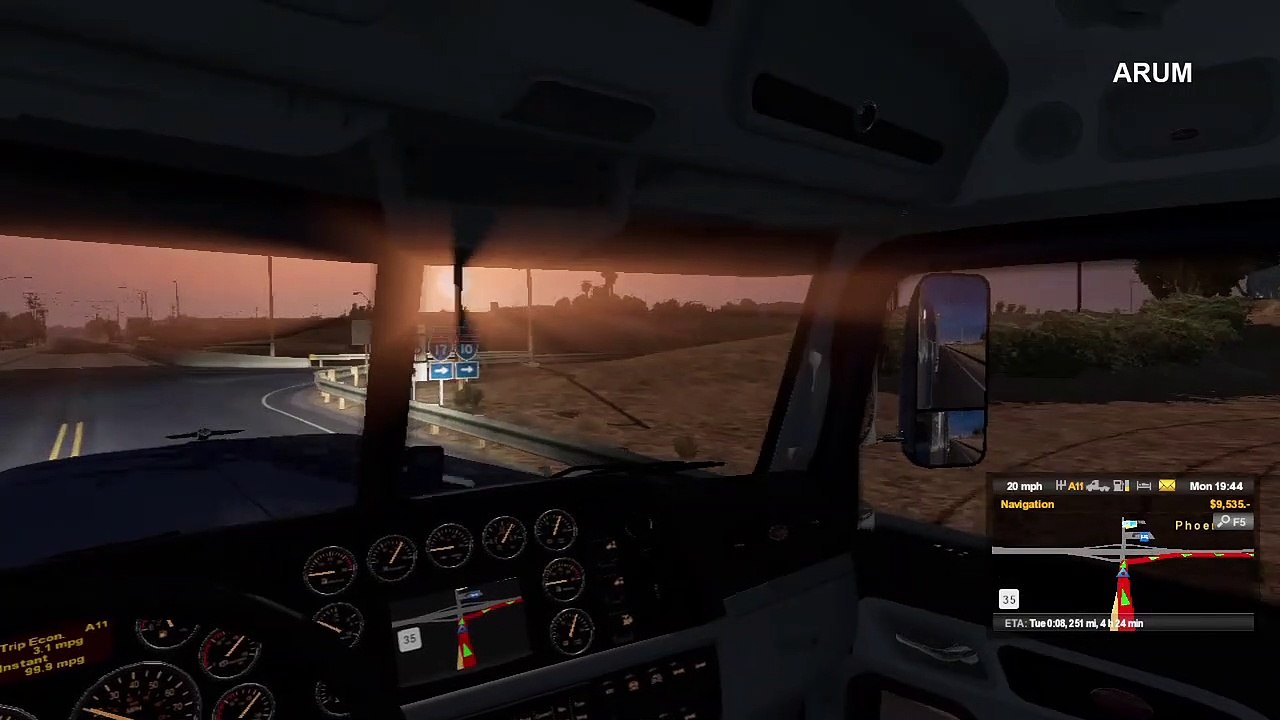 American Truck Simulator 2019 Gameplay Kirim Mainan dari Phoenix ke Kingman