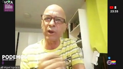 Militantes de Podemos critican a Pablo Iglesias y a la dirección- "Rayan el fascismo"