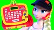 ELSA WORKS AT MCDONALDS- Pig George Peppa Pig Buys Happy Meal at McDonalds Drive Thru Disney Frozen