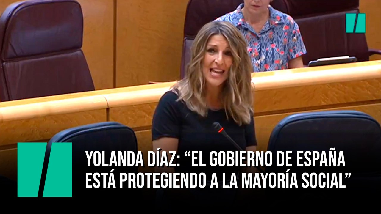 Yolanda díaz: “El Gobierno de España  está protegiendo a la mayoría social”
