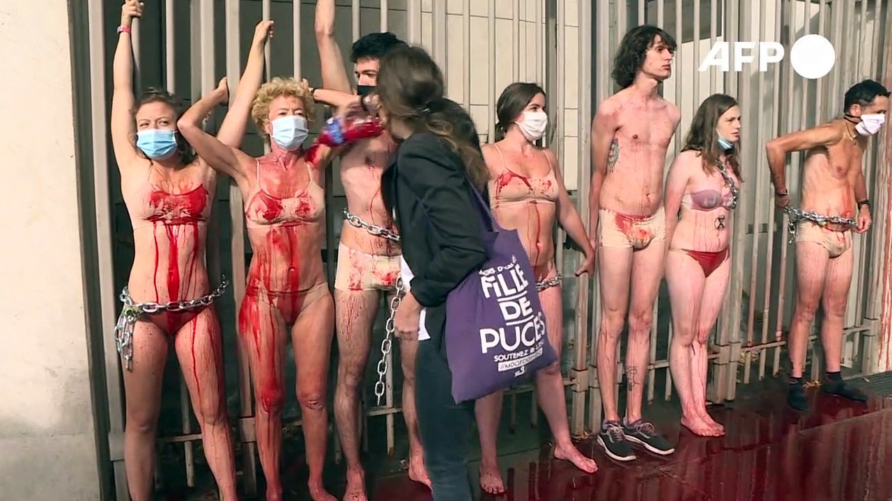Extinction Rebellion protesters chain themselves to French Finance Ministry