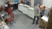 Caught on camera: Man beats female colleague in office