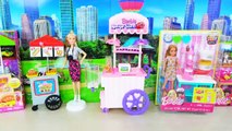 Food Stand Food Cart for Dolls Unboxing Chariot à gaufres Gerobak makanan Getränkewagen Boneca دمية