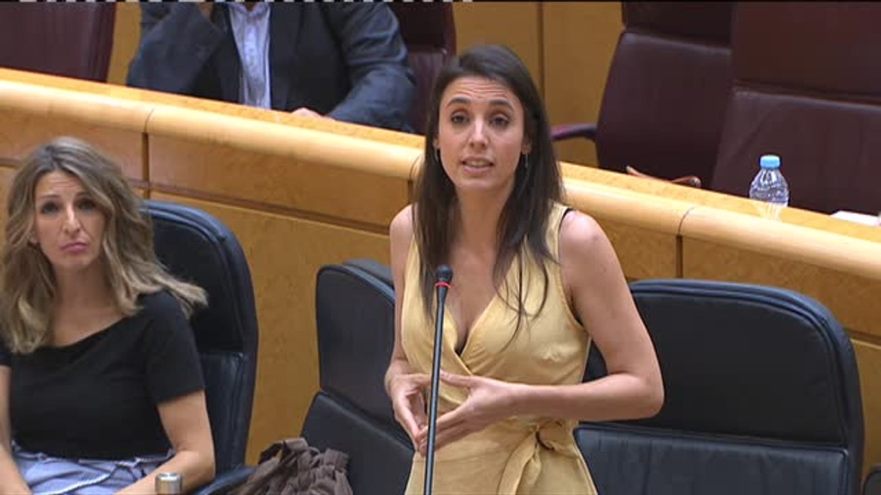 Irene Montero reprocha a Ciudadanos su defensa de los derechos LGTBI "a la vez" que facilita que la ultraderecha gobierne