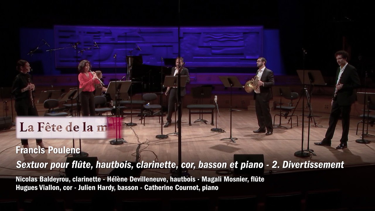 Francis Poulenc : Divertissement du Sextuor pour flûte, hautbois, clarinette, cor, basson et piano