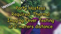 Birthday party host required 2 meter physical distanced  thermal imaging fever testing at West End Vancouver, outdoor first birthday party