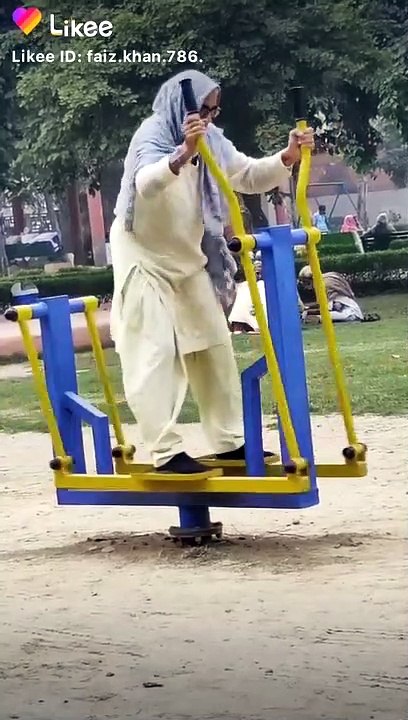 Dadi playing in playground