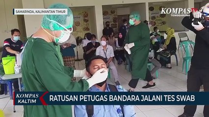 Ratusan Petugas Bandara Jalani Tes Swab